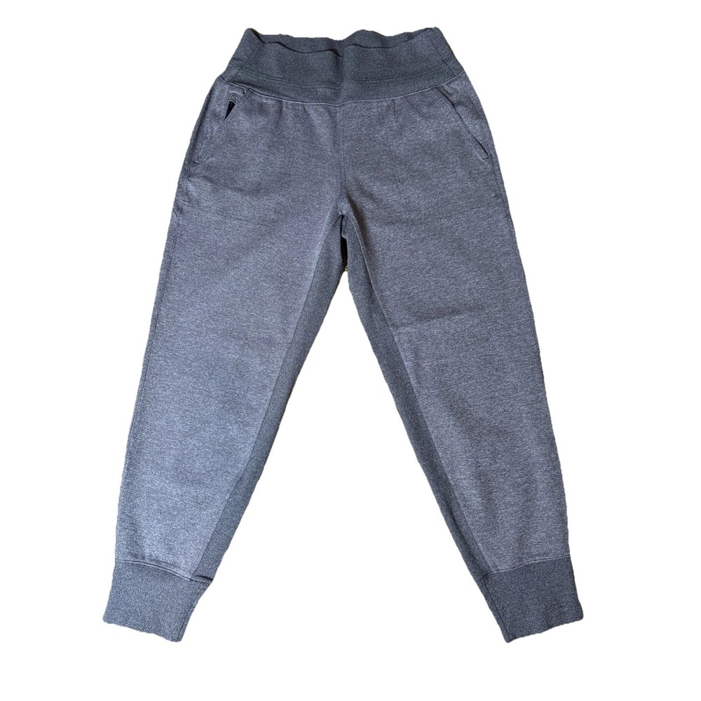 Athleta Venice Joggers Women Sz M Pants Gray Athletic Zipper Pockets EUC